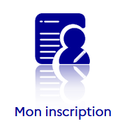 Bouton d'accès au menu « Mon inscription »