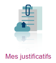 Bouton d'accès au menu « Mes justificatifs »