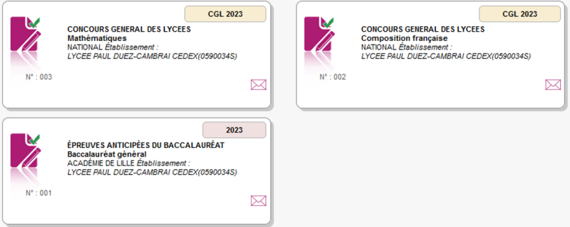 Exemple d'une candidature au CGL