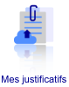Bouton d'accès au menu « Mes justificatifs »